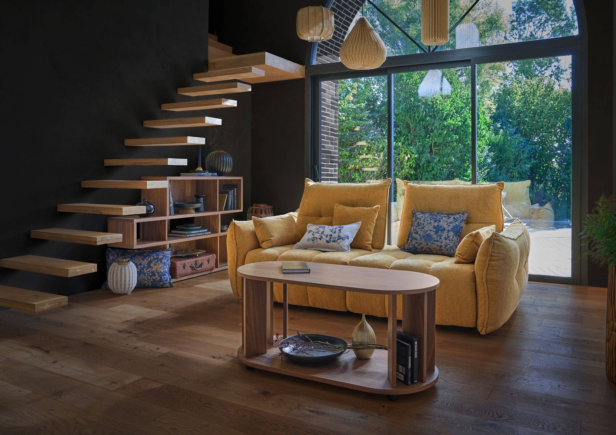 Coussin satin Sakura CAMIF - 30 x 50 cm