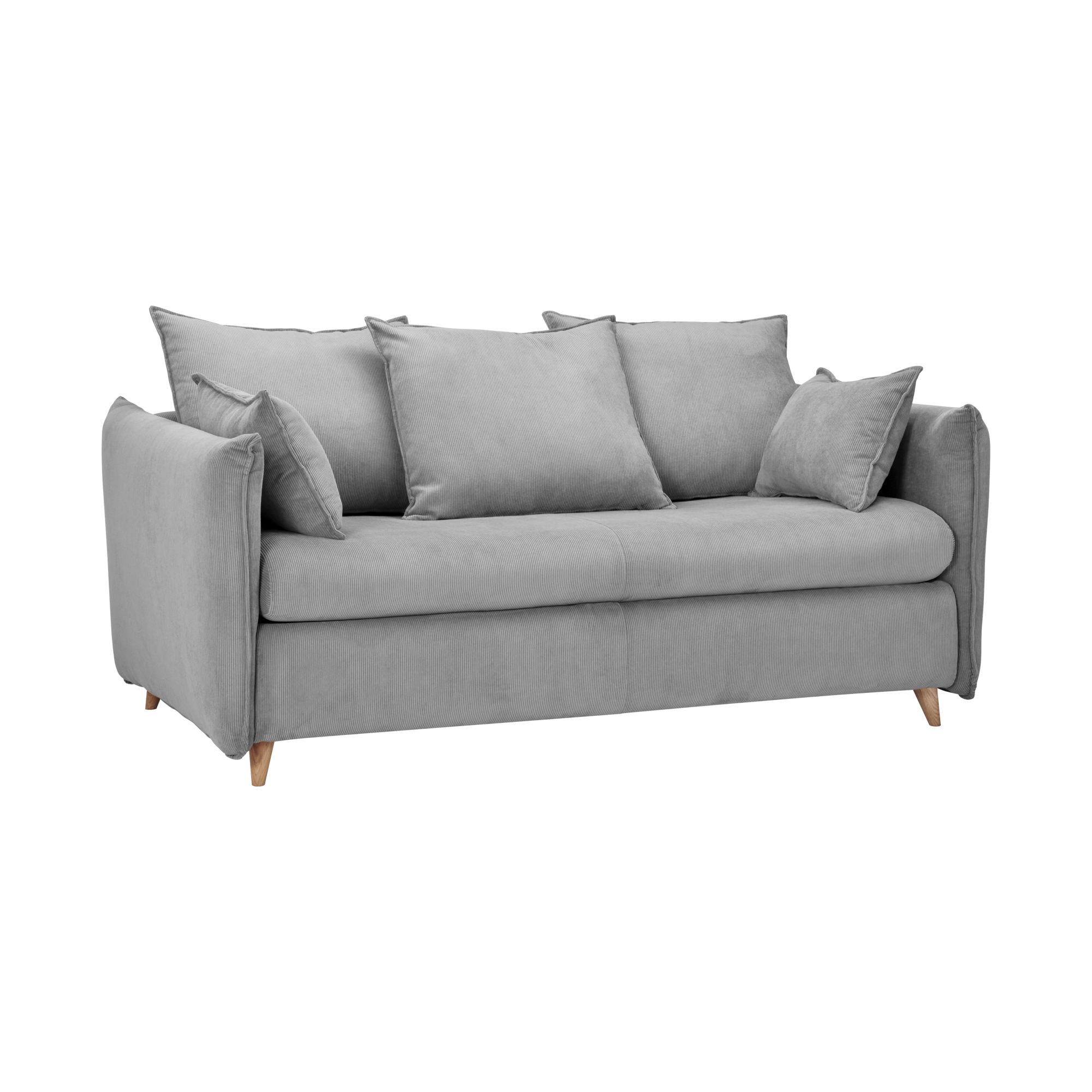 Canapé convertible velours côtelé Orion CAMIF - Gris