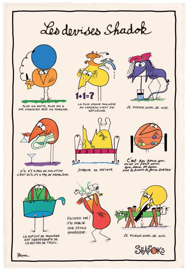 Torchon Shadoks les devises WINKLER