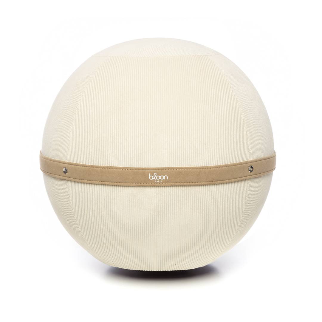 Siège ballon dynamique velours côtelé BLOON - Jasmin - Taille Standard