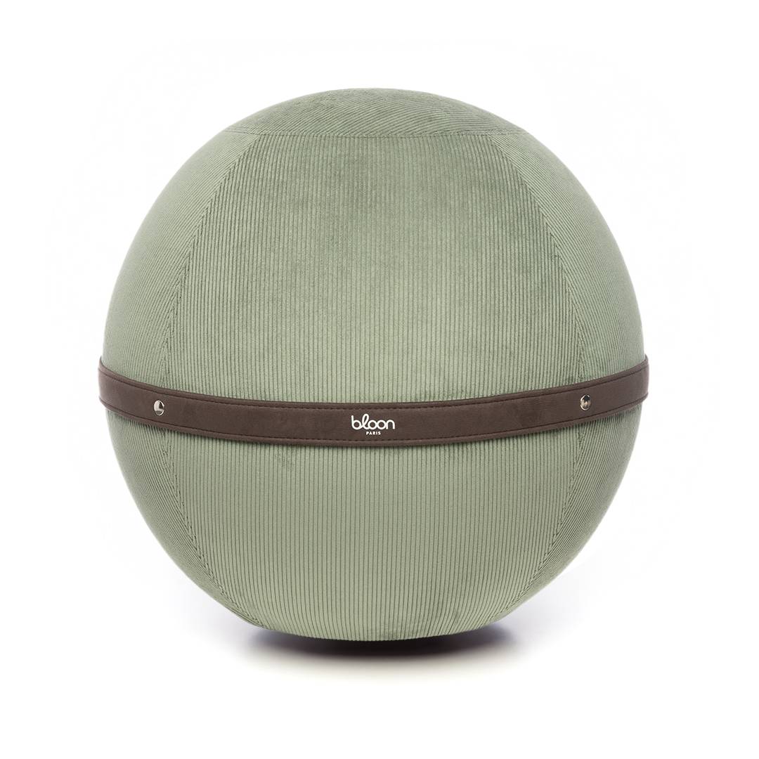 Siège ballon dynamique velours côtelé BLOON - Vert - Taille XL