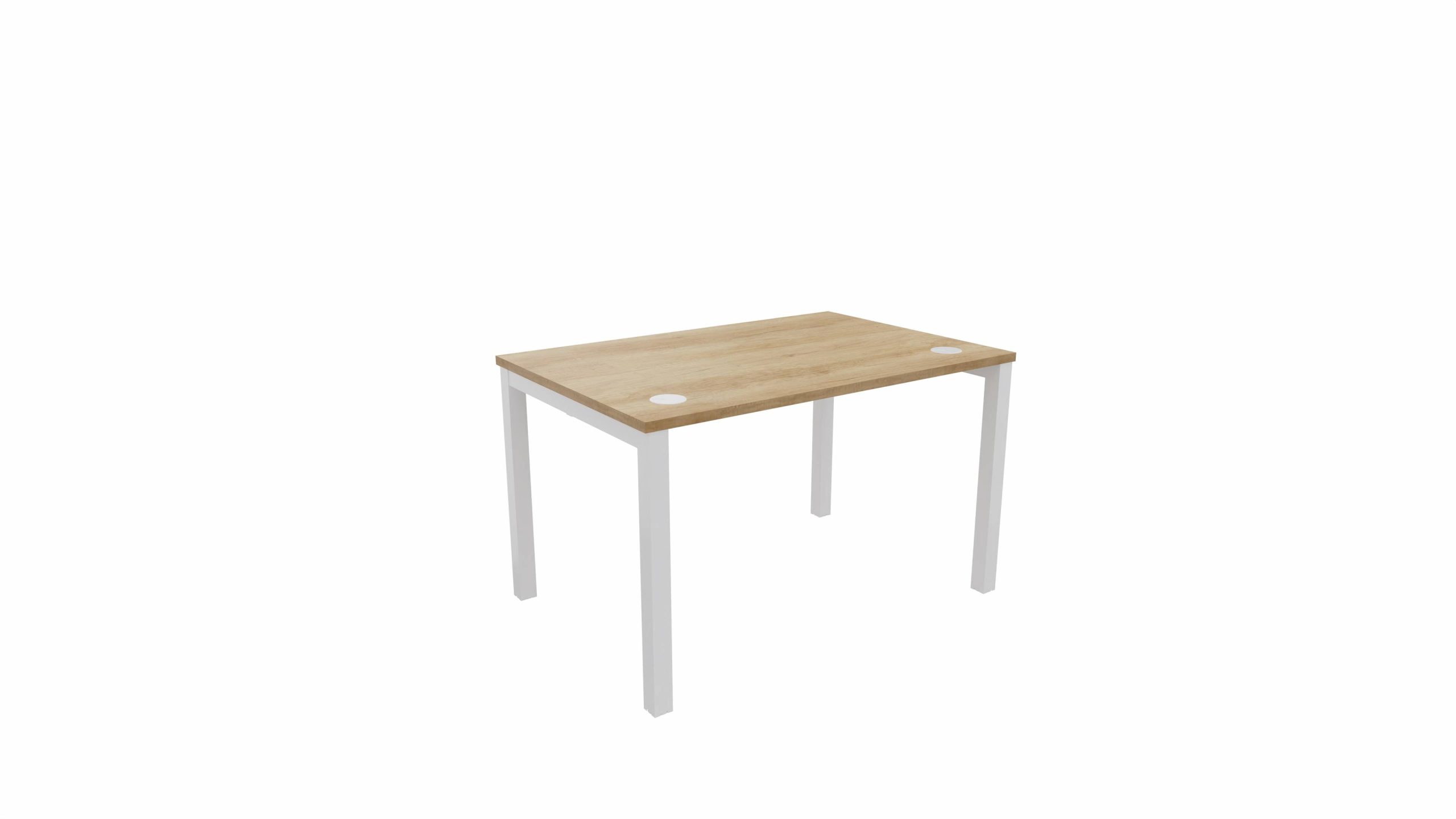 Bureau astrolite - Blanc / Pieds Blancs - 120 x 80 cm