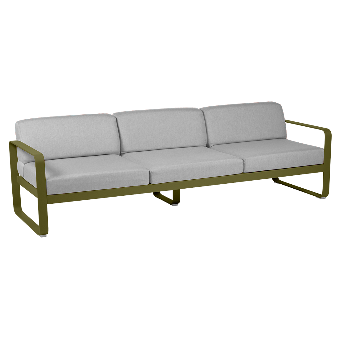 Canapé 3 Places Bellevie Gris Flanelle en Aluminium FERMOB - Pesto