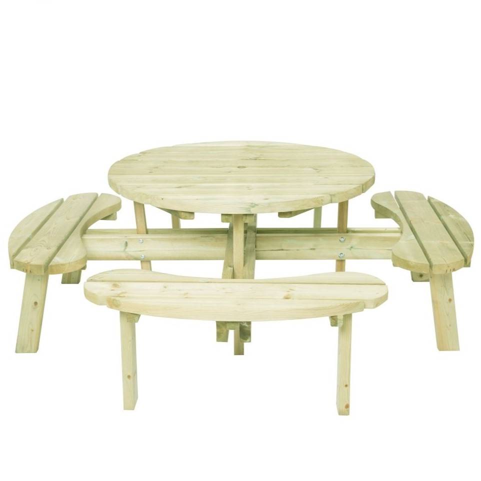 Table pique-nique ronde en Bois Edgar EKJU