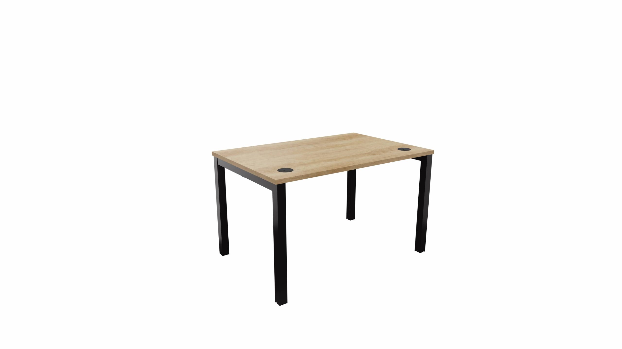 Bureau astrolite - Décor Chêne / Pieds Noirs - 120 x 80 cm