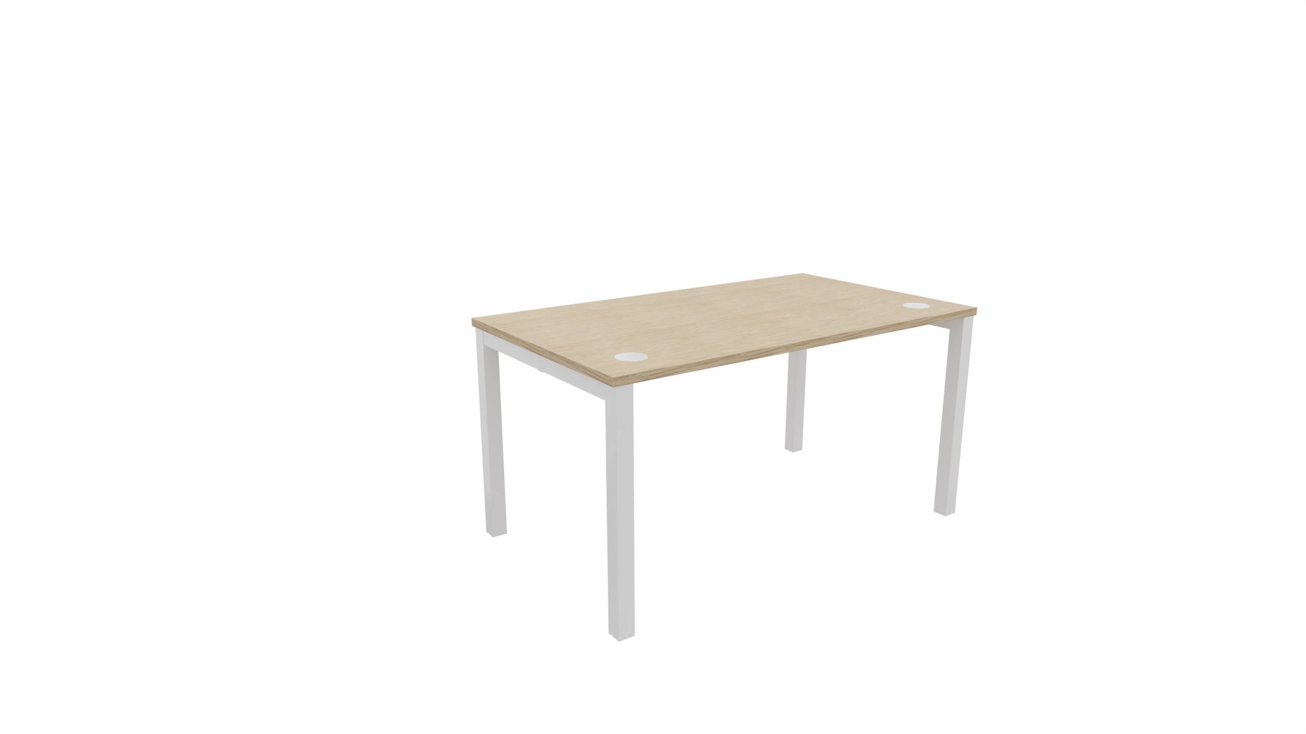 Bureau astrolite - Blanc / Pieds Blancs - 140 x 80 cm