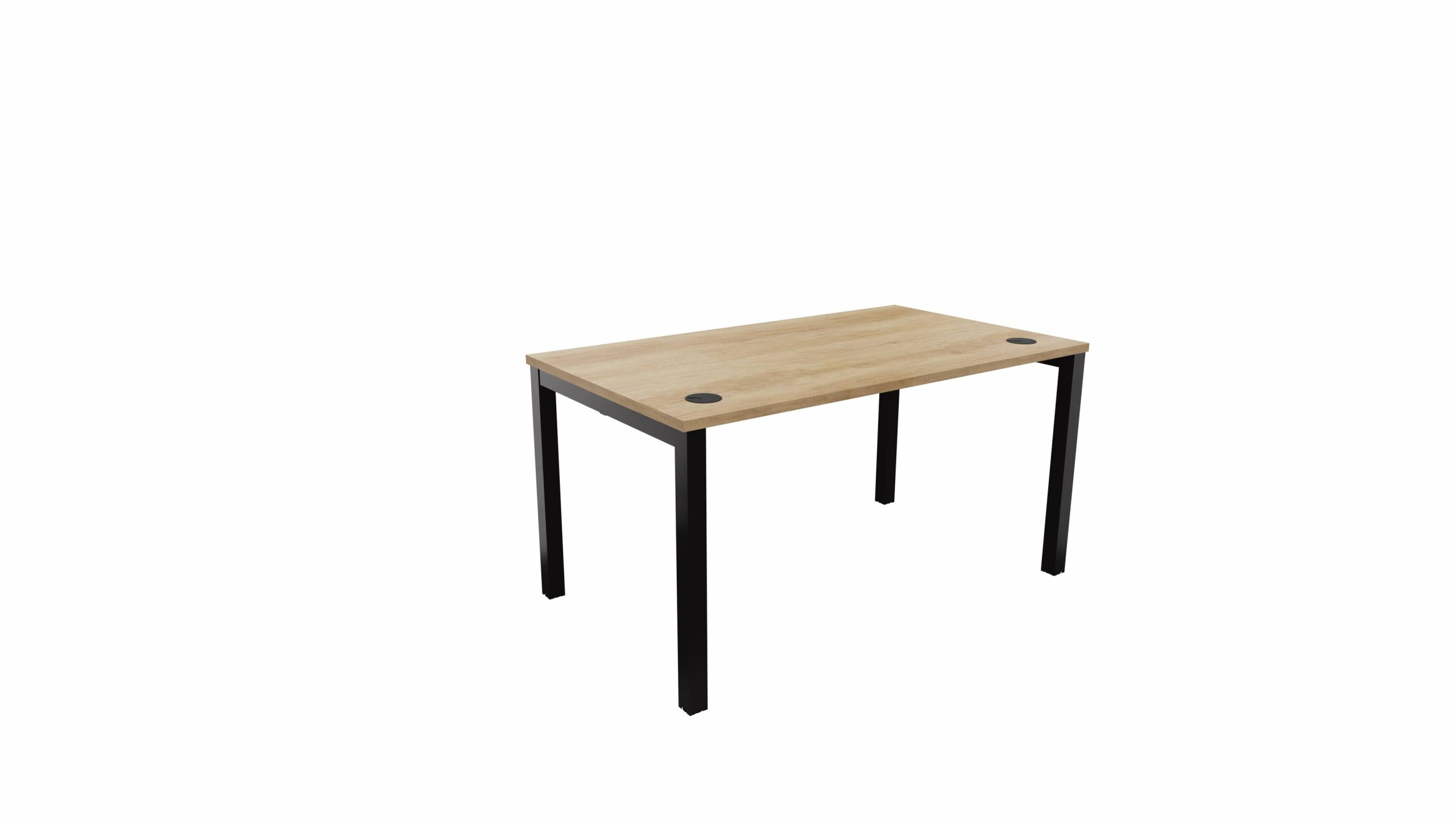 Bureau astrolite - Décor Chêne / Pieds Noirs - 140 x 80 cm