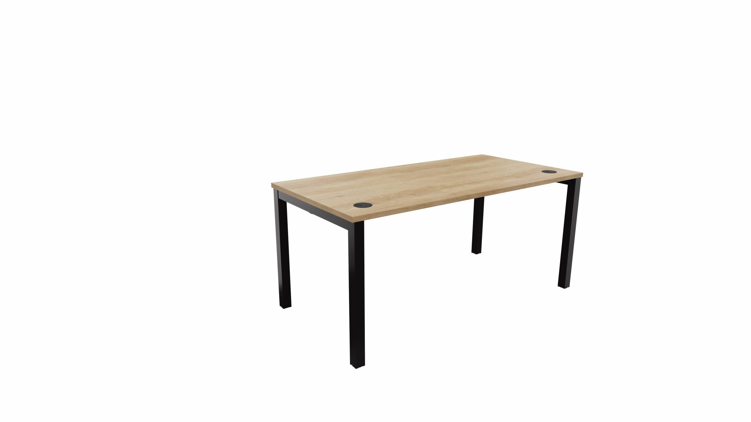 Bureau astrolite - Décor Chêne / Pieds Noirs - 160 x 80 cm