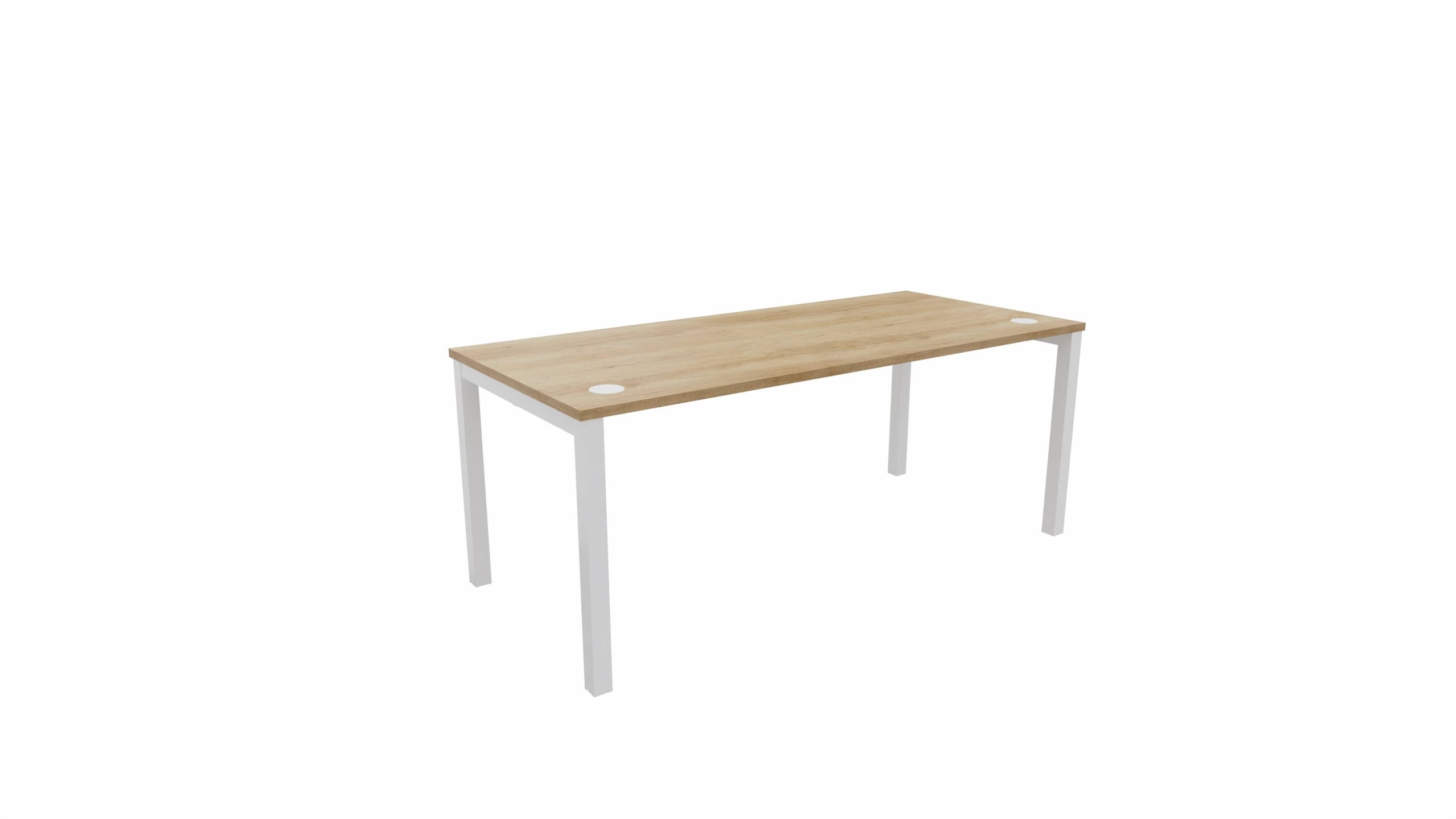 Bureau astrolite - Blanc / Pieds Blancs - 180 x 80 cm