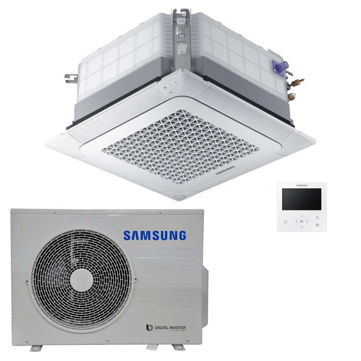 Samsung Cassette 4 Way Mini WindFree Commercial Air Conditioner 18000 BTU Inverter A++ External Unit 5 kW