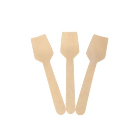 Petites cuillères à glace en Bois 9.5cm - vendu par 100.