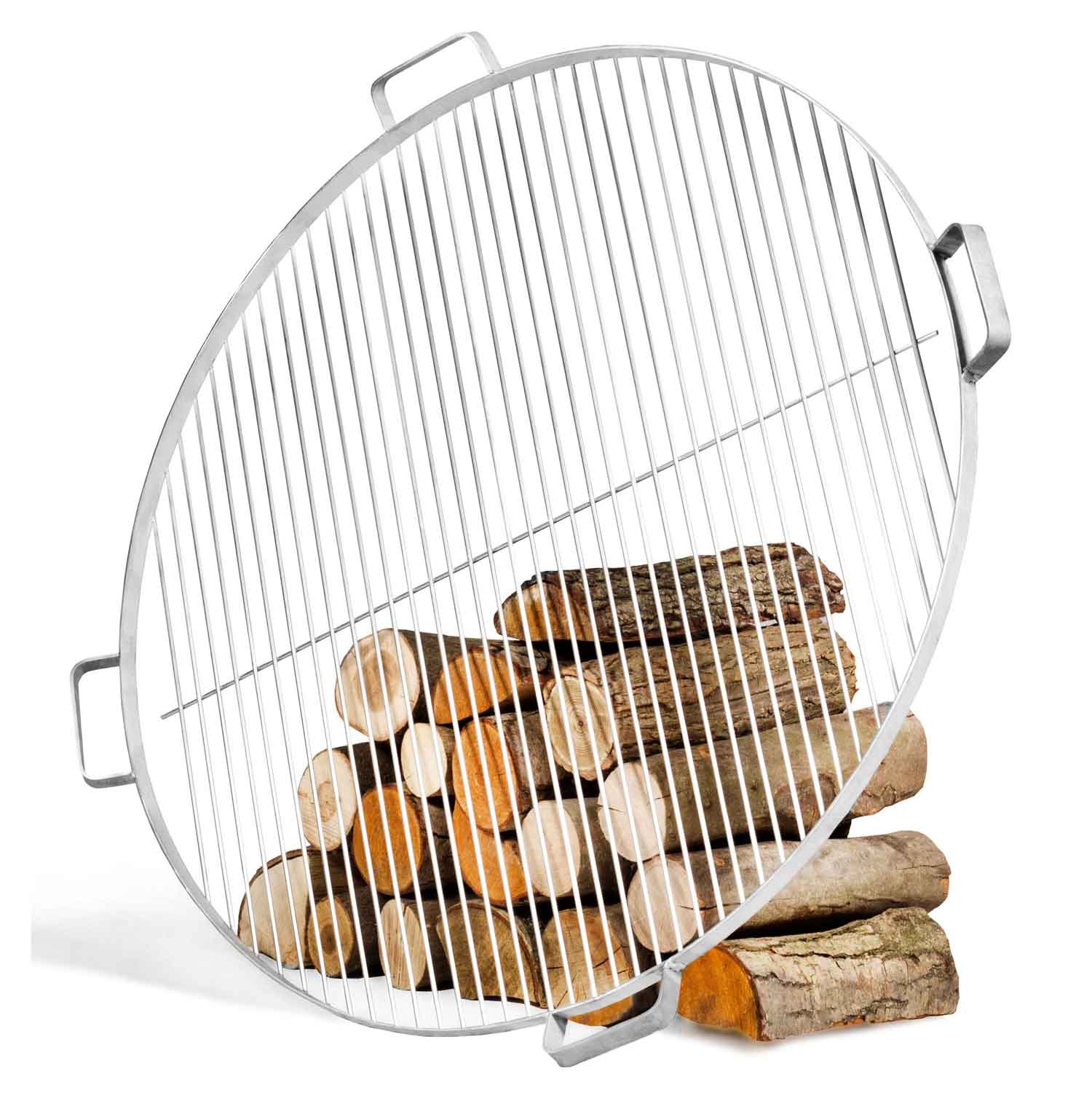 Cook King - Grille de barbecue, Grille de cuisson en acier inox avec 4 poignées à poser sur brasero, Barbecue - Dia. | 60 cm| 70 cm| 80 cm