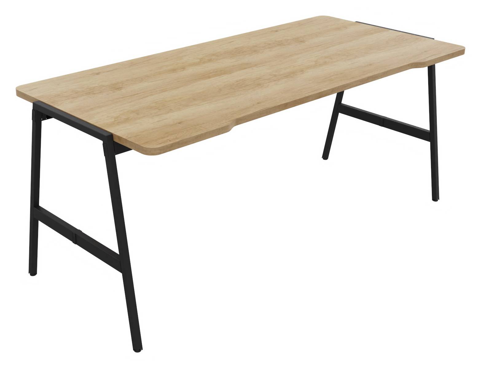 Bureau Alto - Décor Chêne / Pieds Noirs - 180 x 80 cm