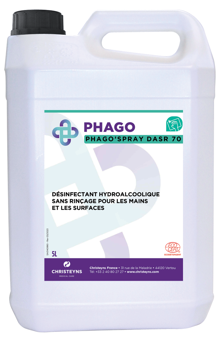 PHOGOSPRAY  ECOLABEL DASR DSR Désinfectant SANS RINCAGE 5L.