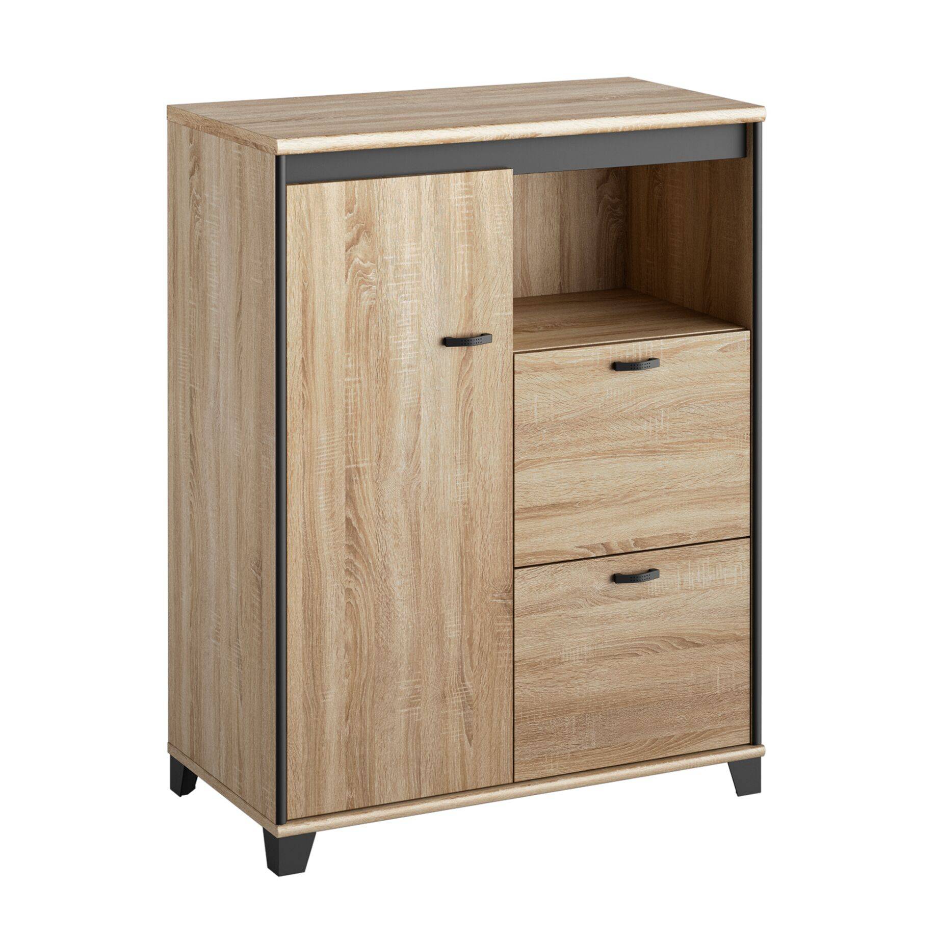 Rangement 1 porte 2 tiroirs Gregory