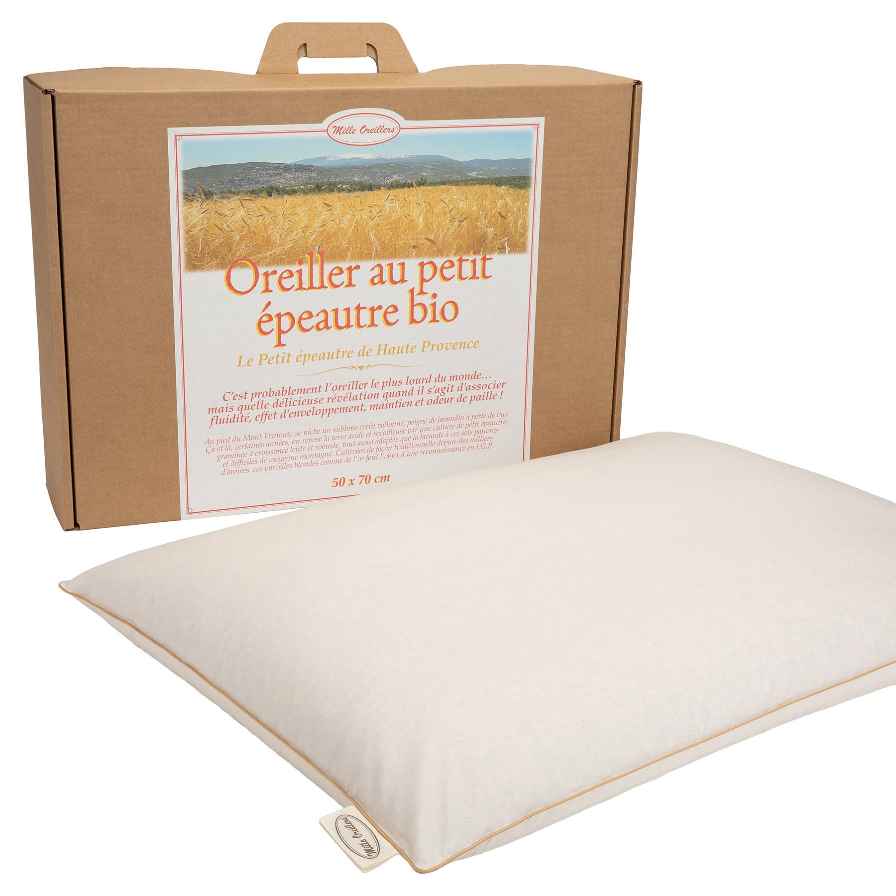Oreiller ferme petit épeautre biologique MILLE OREILLERS - 50 x 70 cm