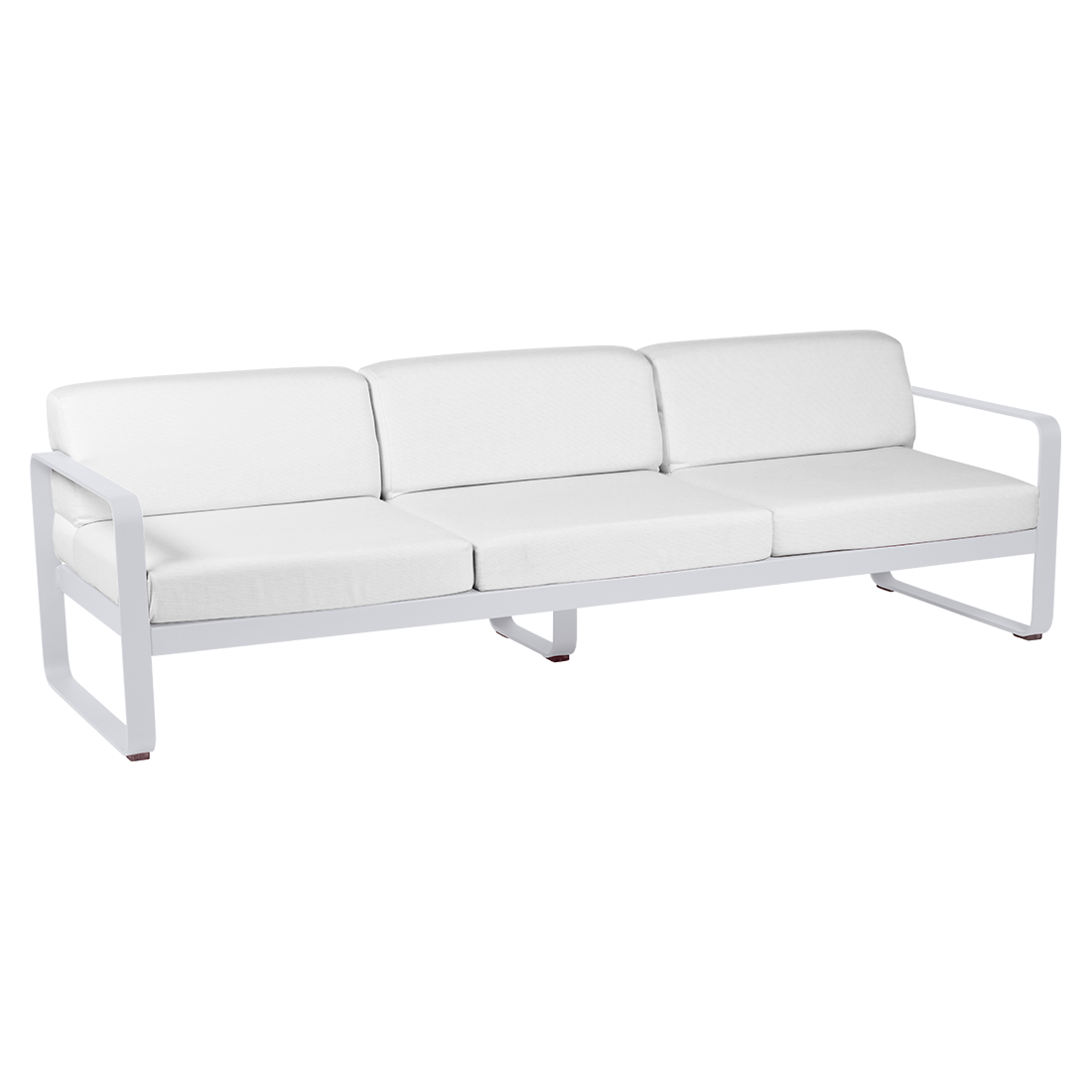 Canapé 3 Places Bellevie Blanc Grisé en Aluminium FERMOB - Blanc