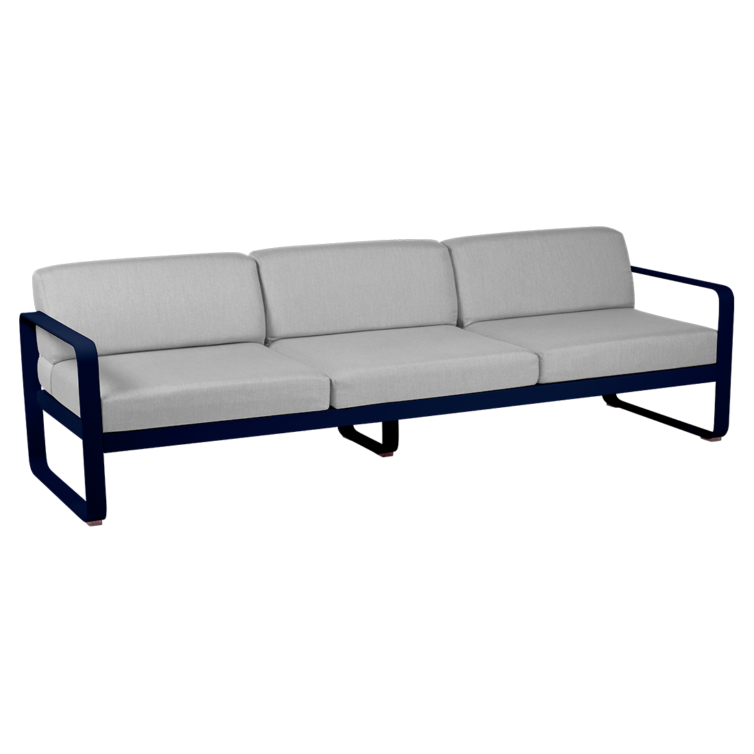 Canapé 3 Places Bellevie Gris Flanelle en Aluminium FERMOB - Bleu Abysse