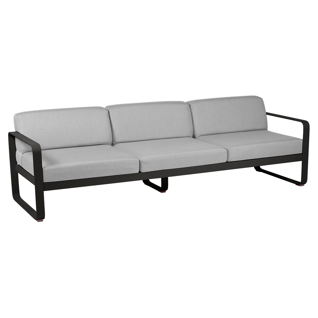 Canapé 3 Places Bellevie Gris Flanelle en Aluminium FERMOB - Réglisse