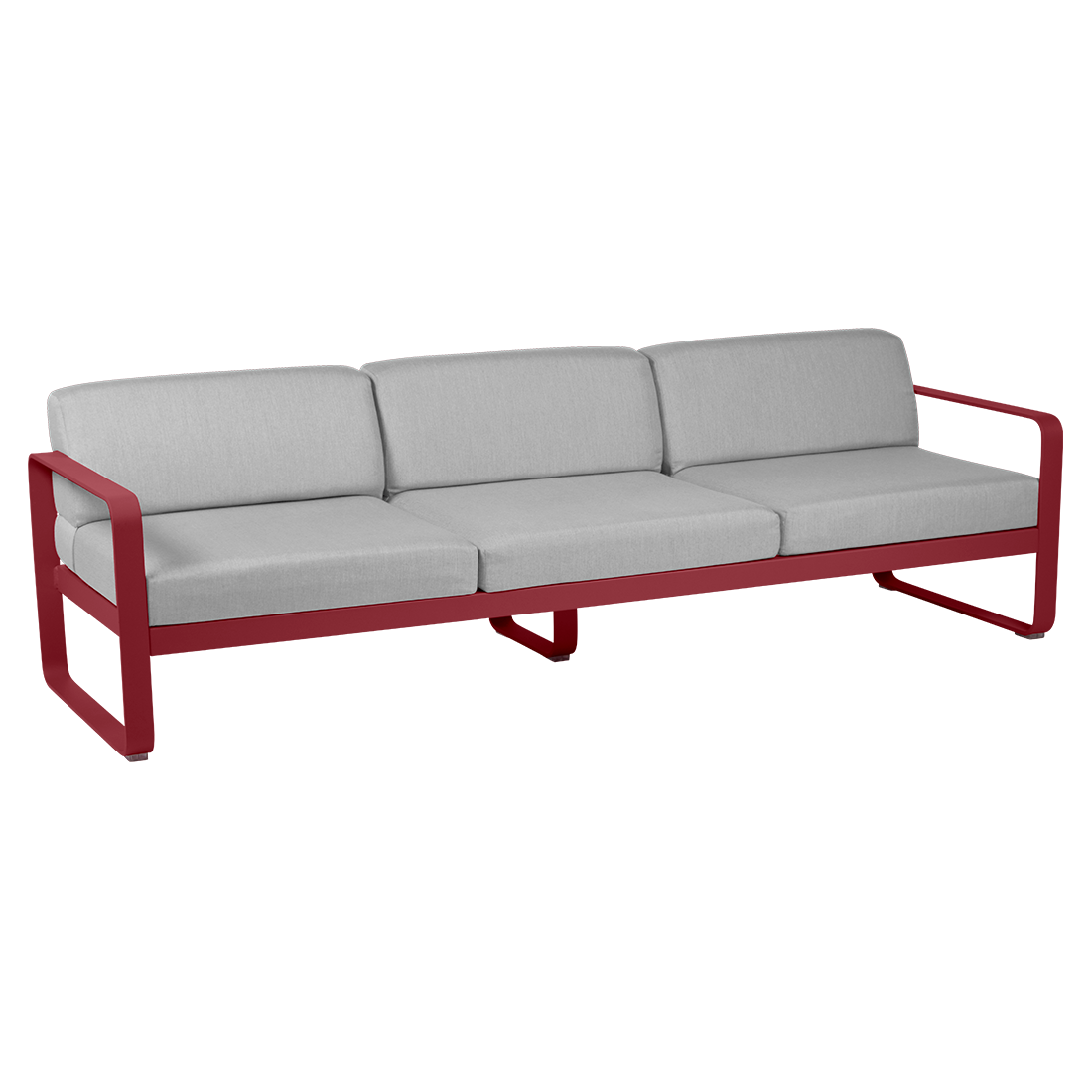 Canapé 3 Places Bellevie Gris Flanelle en Aluminium FERMOB - Piment