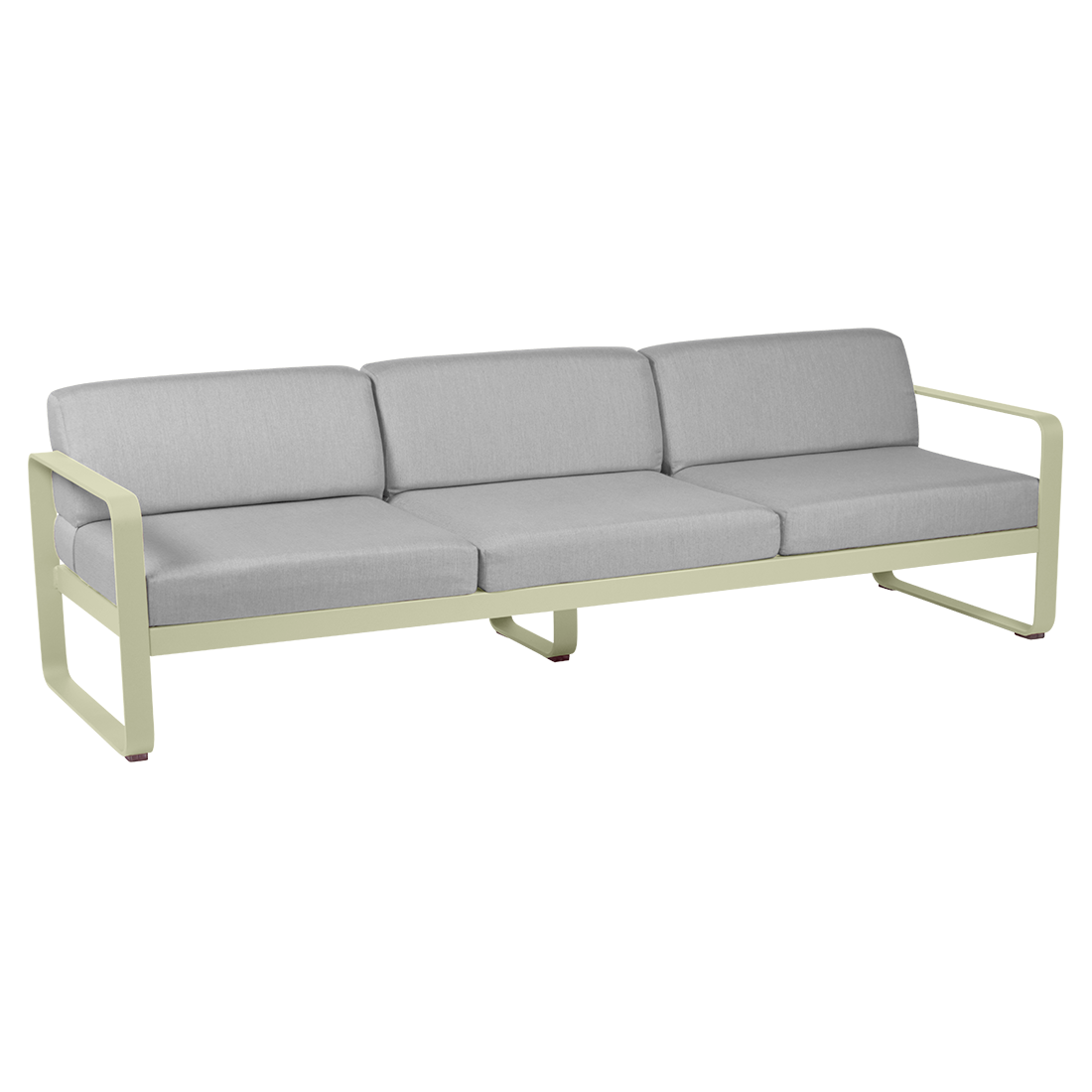 Canapé 3 Places Bellevie Gris Flanelle en Aluminium FERMOB - Tilleul