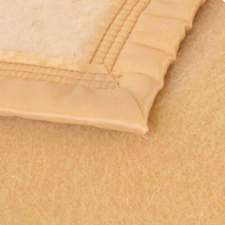 Couverture 100% laine Woolmark 500g Volta TOISON D'OR - Maïs/Champagne - 180 x 240 cm