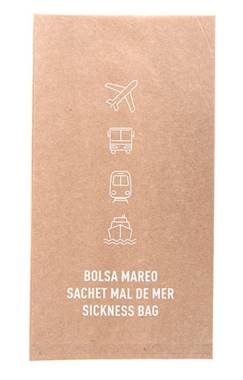 SACS NAUSÉES MAL DE MER SACS 45 + 23PP G/M2 12+7x22,5 CM NATUREL KRAFT- vendu par 1000 unités