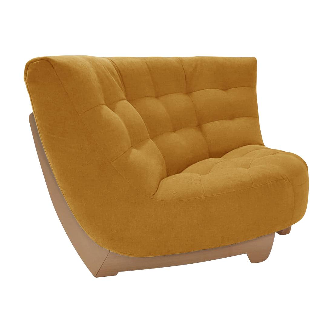 Angle pour canapé modulable tissu Béatrix - Moutarde