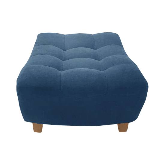 Grand pouf méridienne Béatrix - Bleu Jean