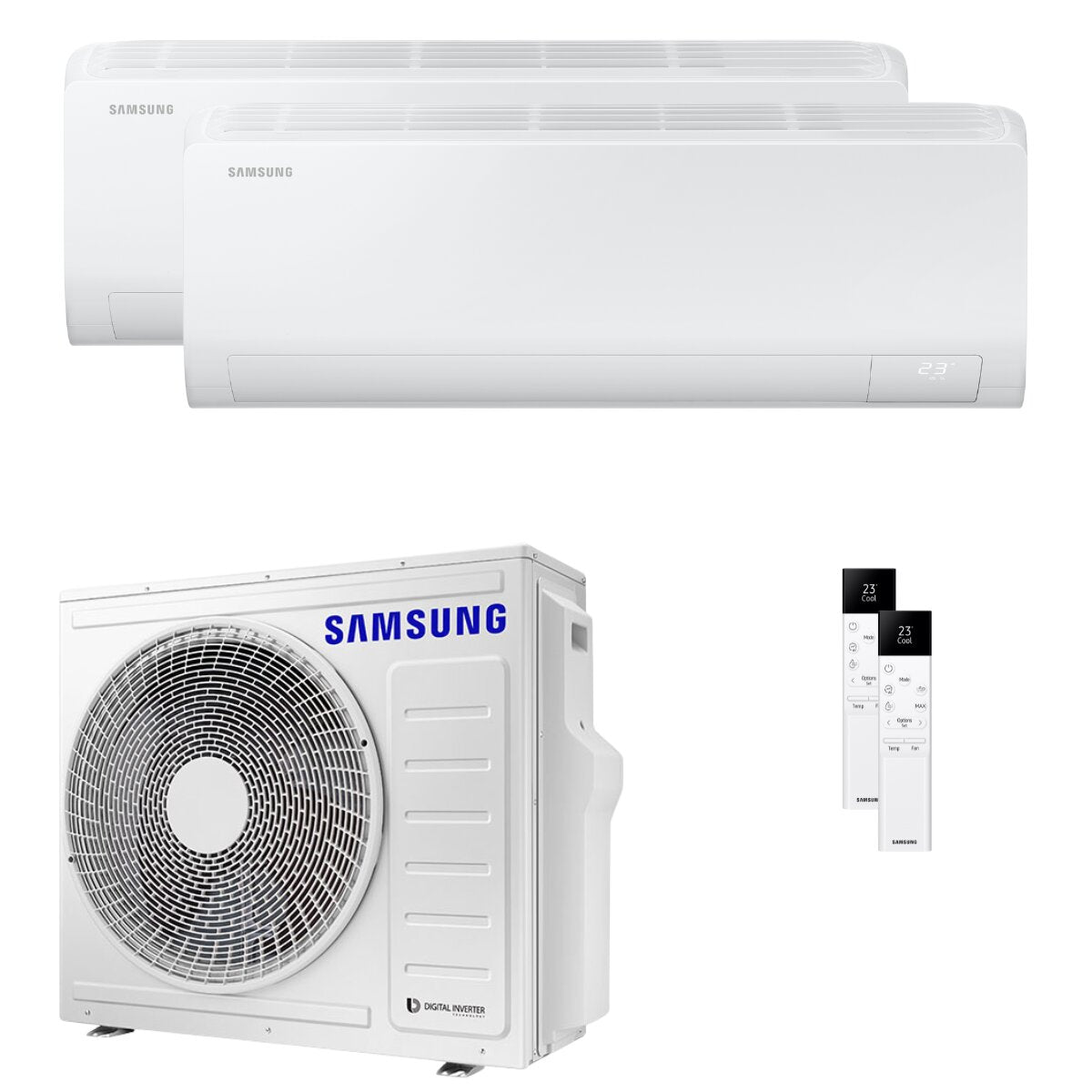 Samsung Cebu S2 dual split air conditioner 12000+18000 BTU inverter A++ wifi external unit 6.8 kW