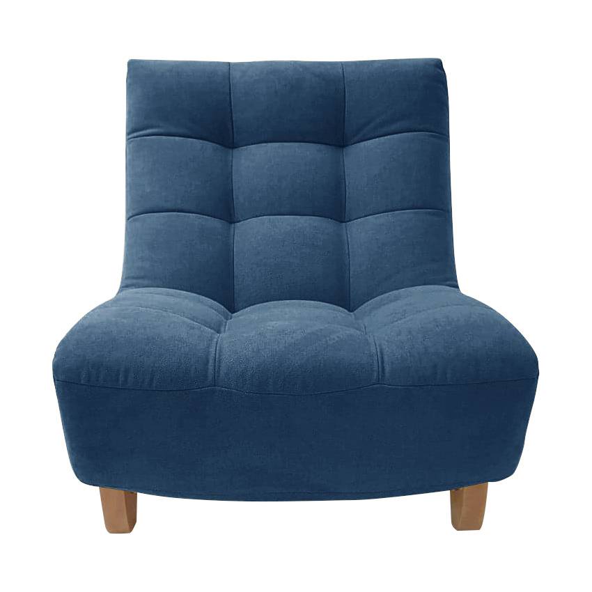 Grande chauffeuse pour canapé modulable tissu Béatrix - Bleu Jean
