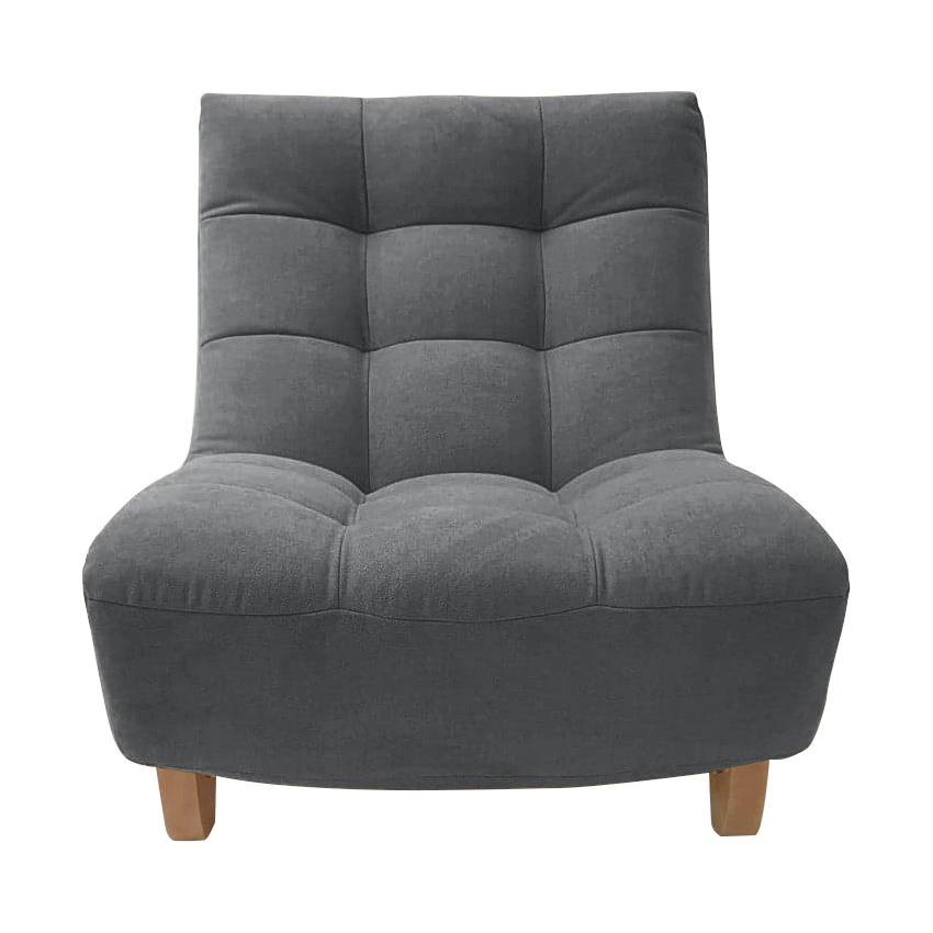 Grande chauffeuse pour canapé modulable tissu Béatrix - Ardoise