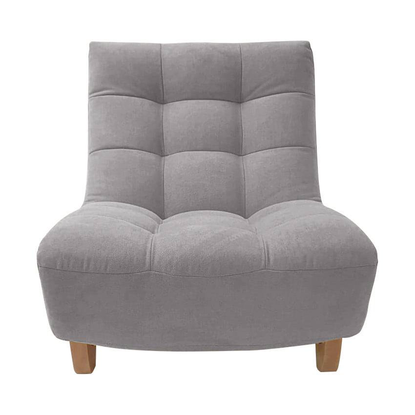 Grande chauffeuse pour canapé modulable tissu Béatrix - Gris Clair