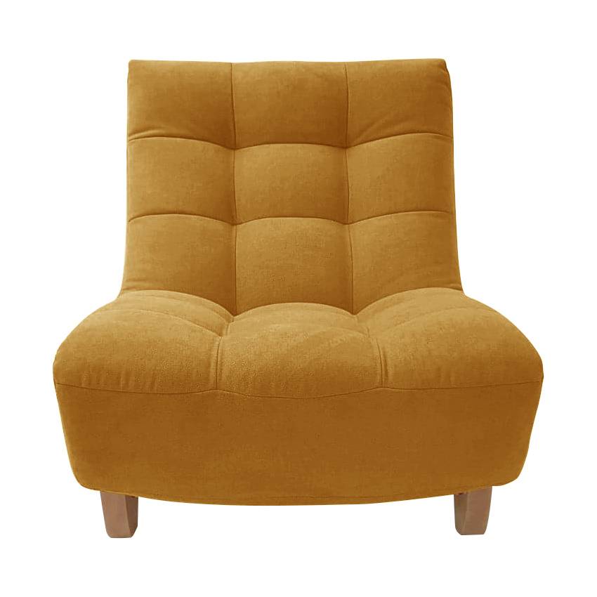 Grande chauffeuse pour canapé modulable tissu Béatrix - Moutarde