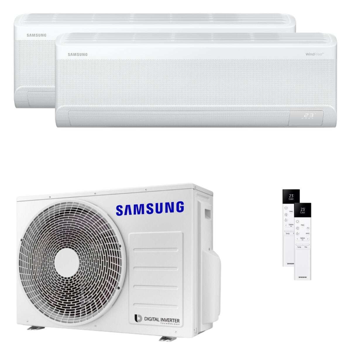 Samsung Windfree Avant S2 dual split 7000+18000 BTU inverter A++ wifi air conditioner external unit 5.2 kW