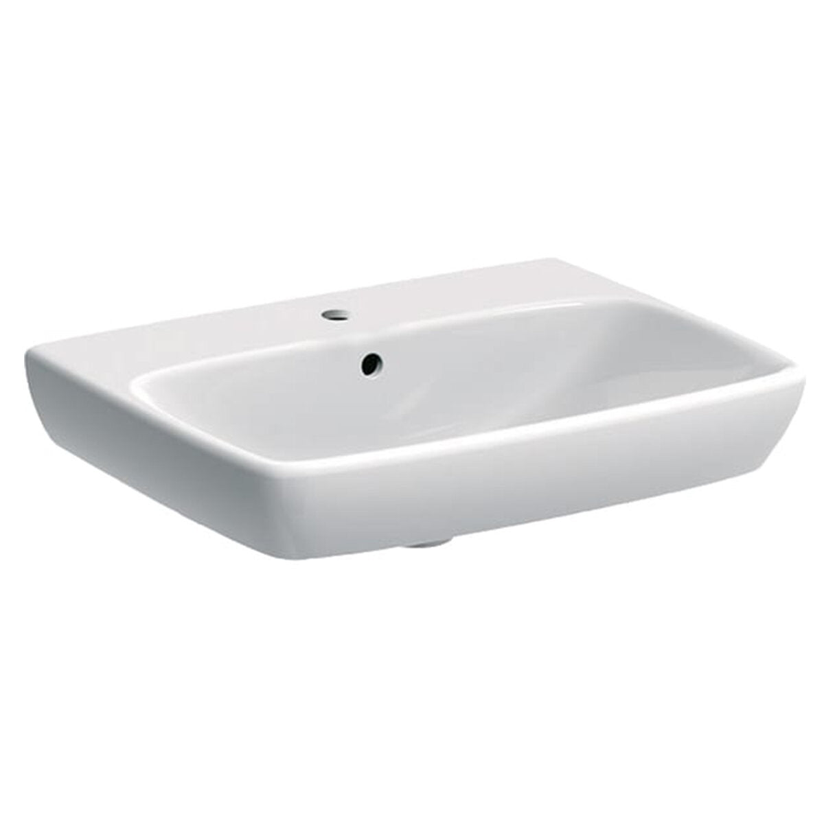 White wall hung washbasin 60 Geberit Selnova Square 60 cm