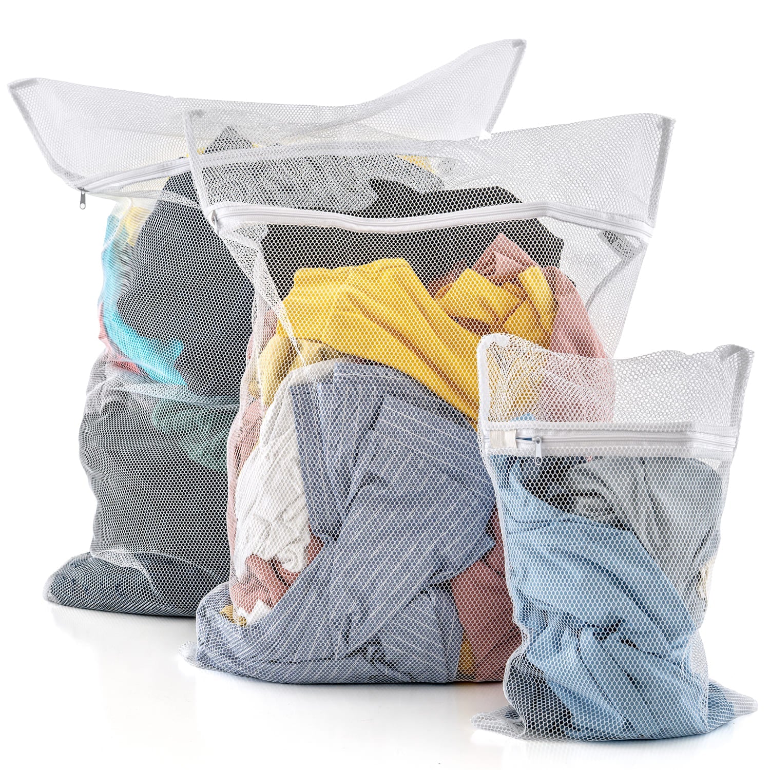 art moon Trio - Lot de 3 Sacs Filets à Linge en Tissu pour la Lessive, Trois Tailles: 25x40cm, 50x70cm, 60x90cm