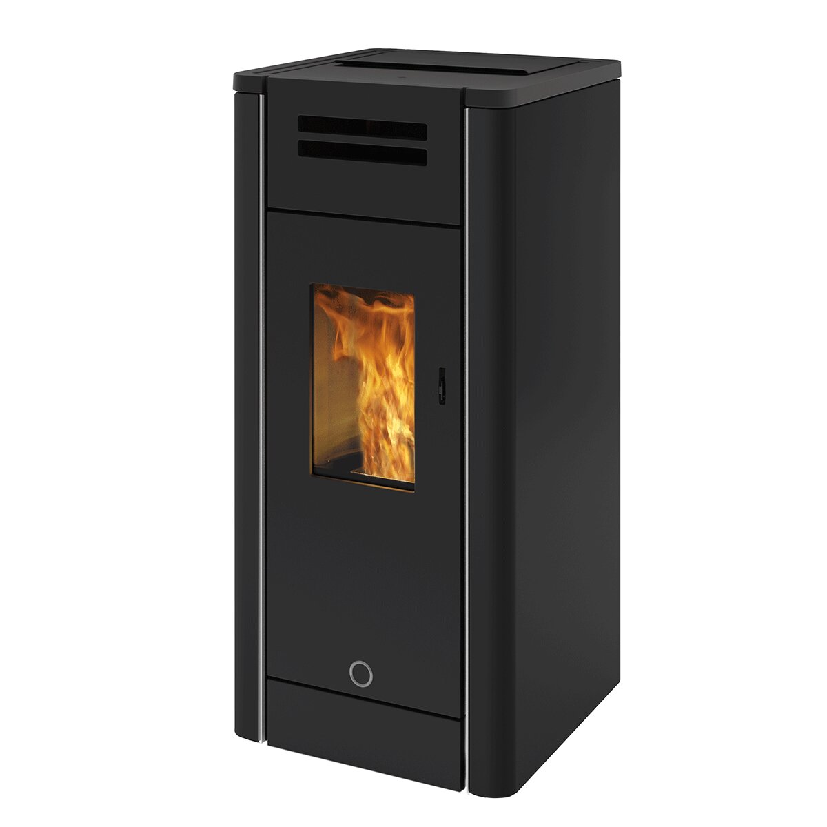 EK63 METRO110+ pellet stove - Edilkamin group - 10.5 kW watertight ducted air Black