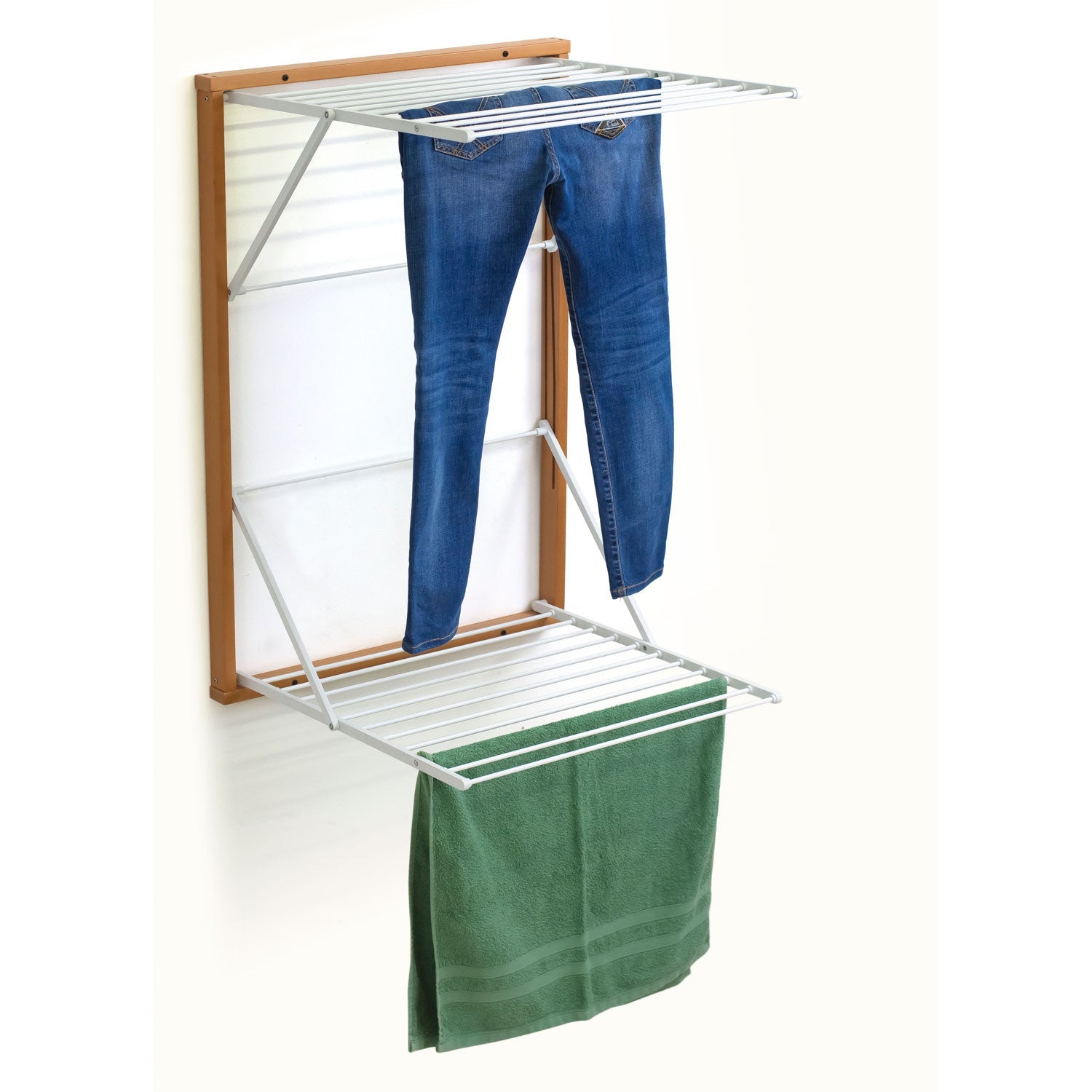 ARIT - KORAL Étendoir à Linge Mural, fil à linge de 13 mètres, Etendoir Mural, Sechoir Mural, cerise