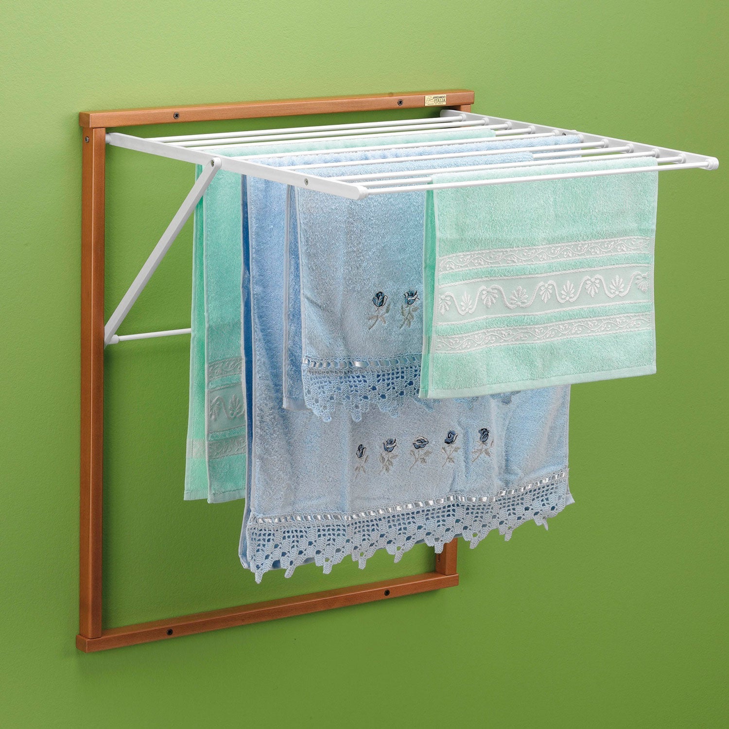 ARIT - KLEDY Étendoir à linge mural, 6,5 mètres d'Étendoir à linge, Etendoir Mural, Sechoir Mural, cerise