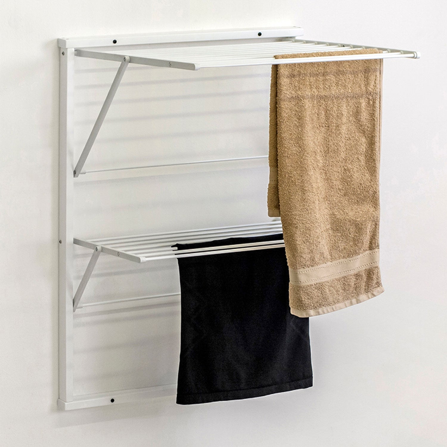 ARIT - KEVIN Étendoir à linge mural, 11 mètres de corde à linge, Etendoir Mural, Sechoir Mural, blanche