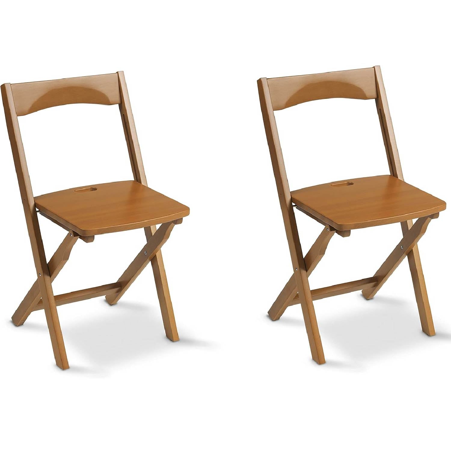 ARIT - Chaises pliantes DIANA Chaises, Chaise bois, Chaises de salle à manger en bois, assise en hêtre massif et dossier moulé - Couleur cerise