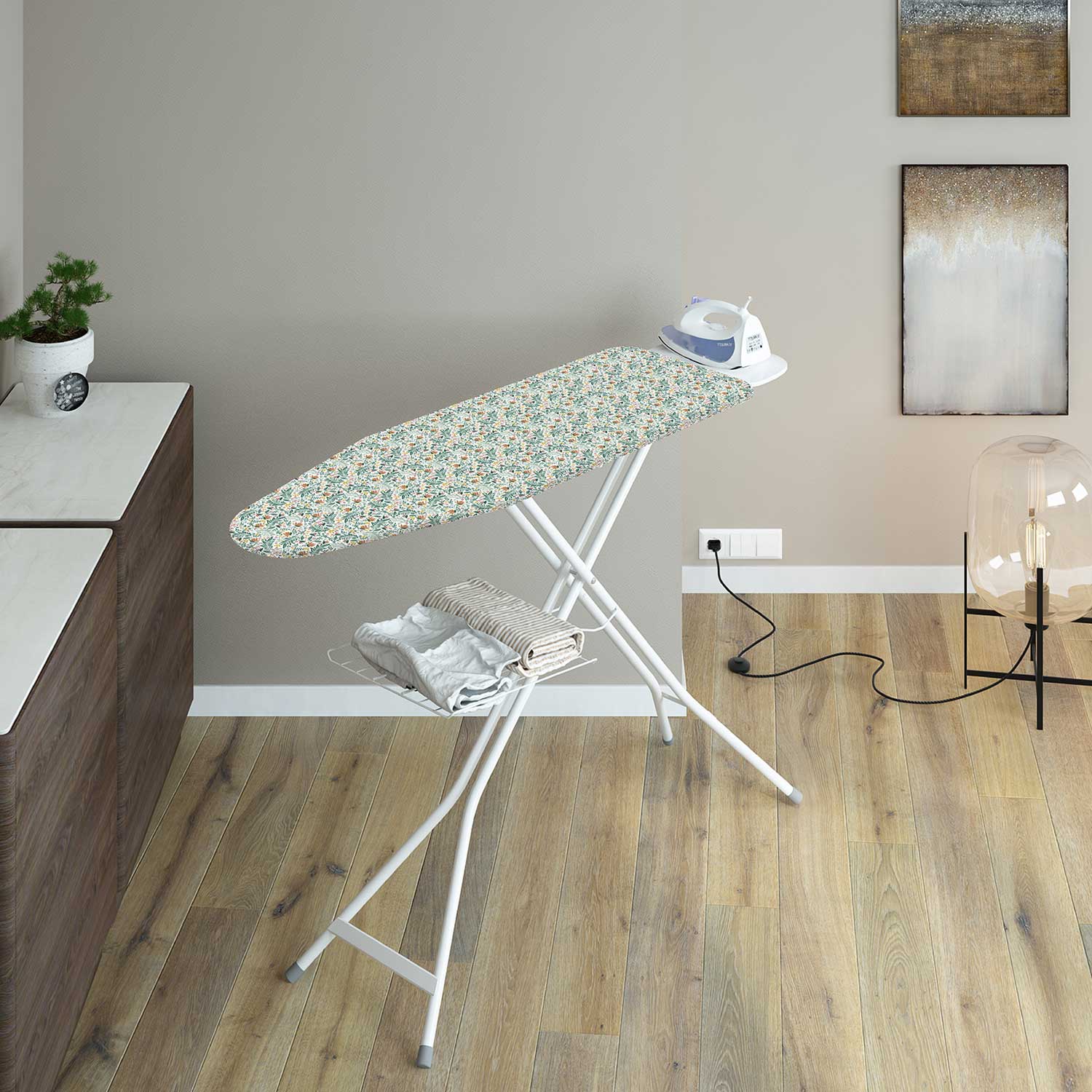 Colombo PRATICA - Table à Repasser, Planche à Repasser (120x40 cm). Support fer vapeur renforcé, Pieds stables en tube unique, Fabriqué en Italie