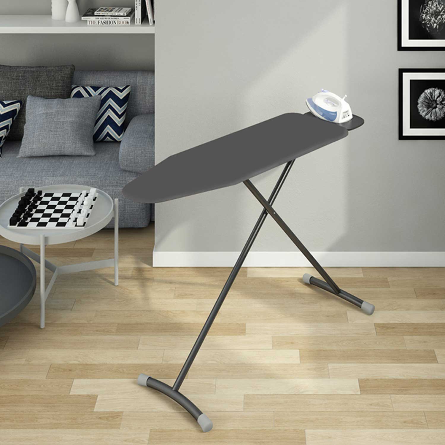 Colombo FLAMINGO - Table à Repasser, Planche à Repasser (120x40 cm). Support fer vapeur renforcé, Pieds stables en tube unique, Fabriqué en Italie