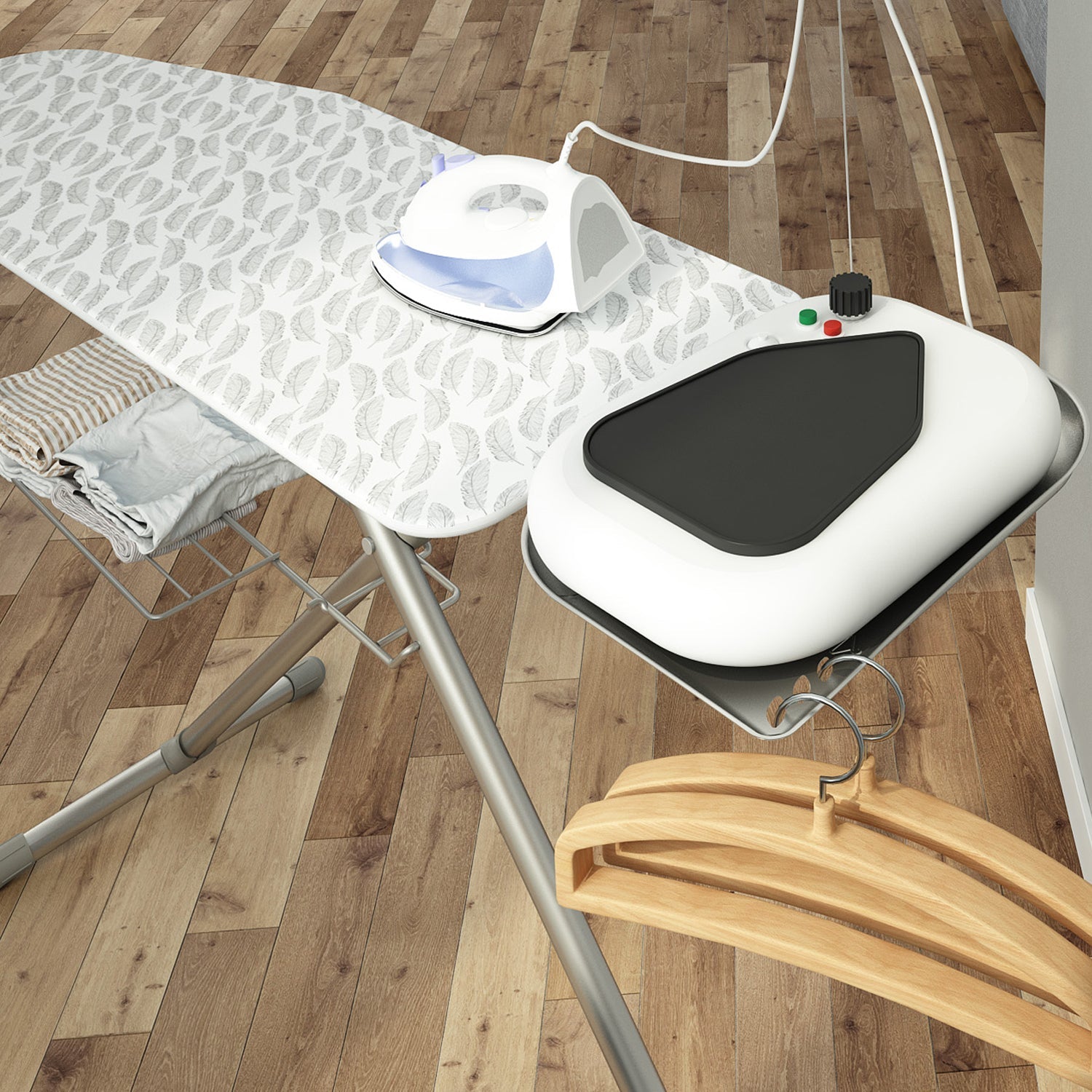 Colombo Turbo - XL Planche a repasser (124 x 44 cm), 6 options de réglage de la hauteur, Fabriquée en Italie