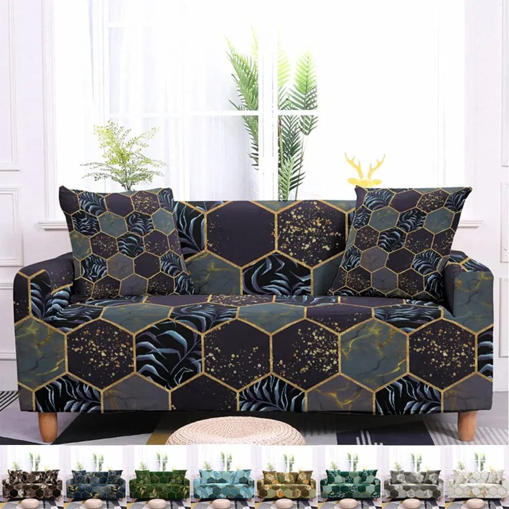 ALVEOLA - Housse canapé extensible motif alvéole