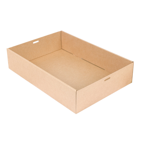BOÎTES TRAITEUR M 375 G/M2 35,9x25,2x8 CM NATUREL KRAFT (100 UNITÉ)