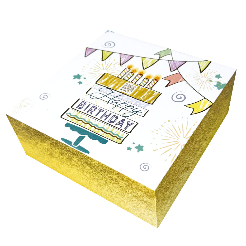 BOITE PATISSIERE CARREE "HAPPY BIRTHDAY"