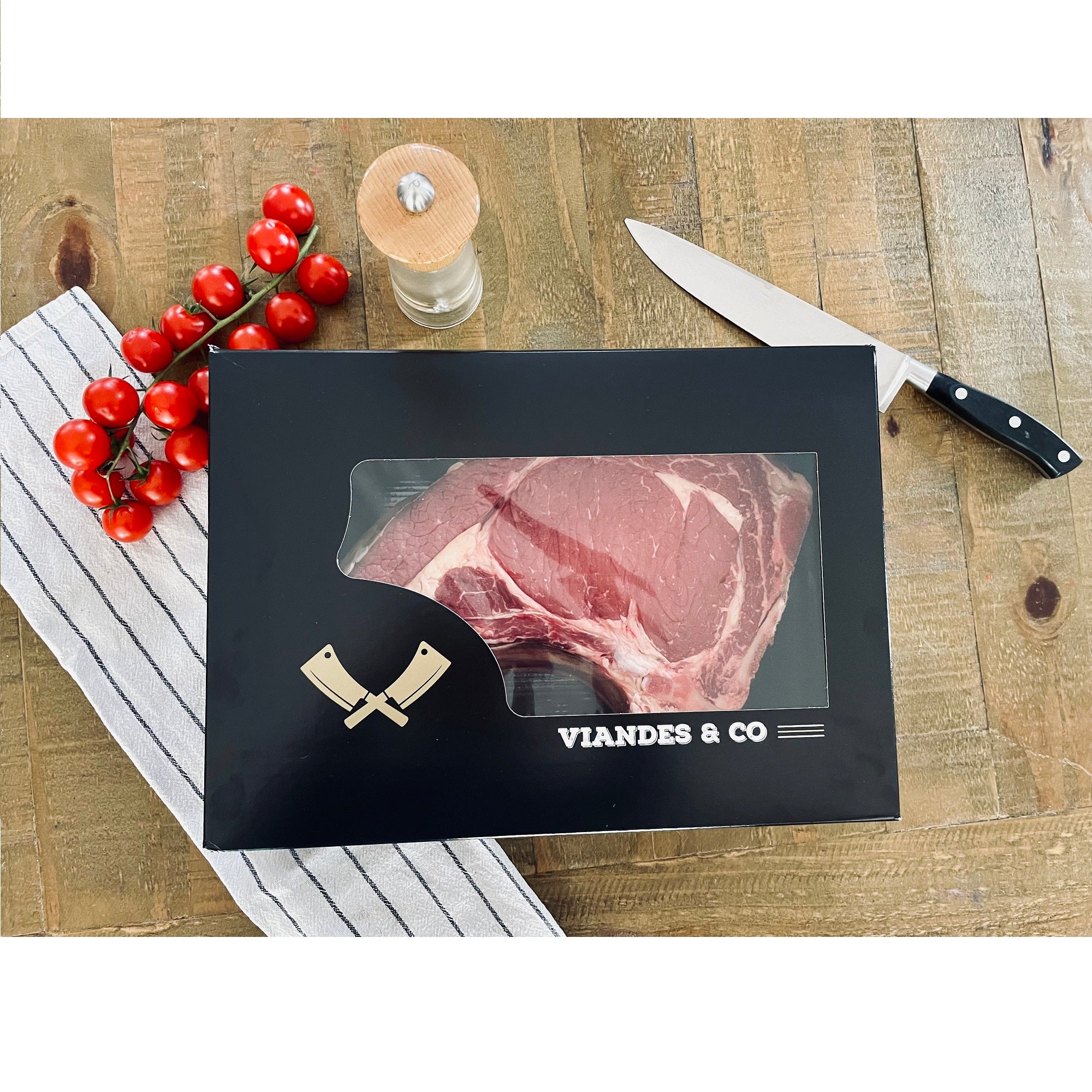 BOITE VIANDES & CO AVEC FENETRE - 35X25X8 CM