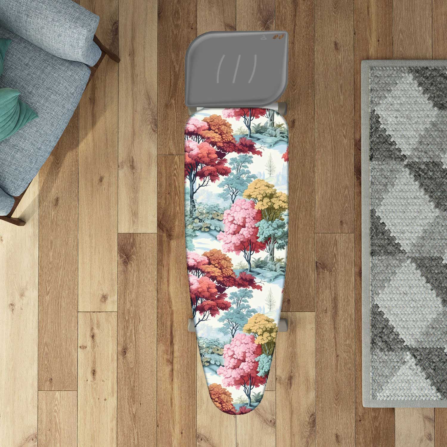 Colombo Autumn Vibes - Housse table à repasser, format XL 140 × 55 cm, 100 % Сoton et Molleton épais, avec clip de fixation, Fabriquée en Italie